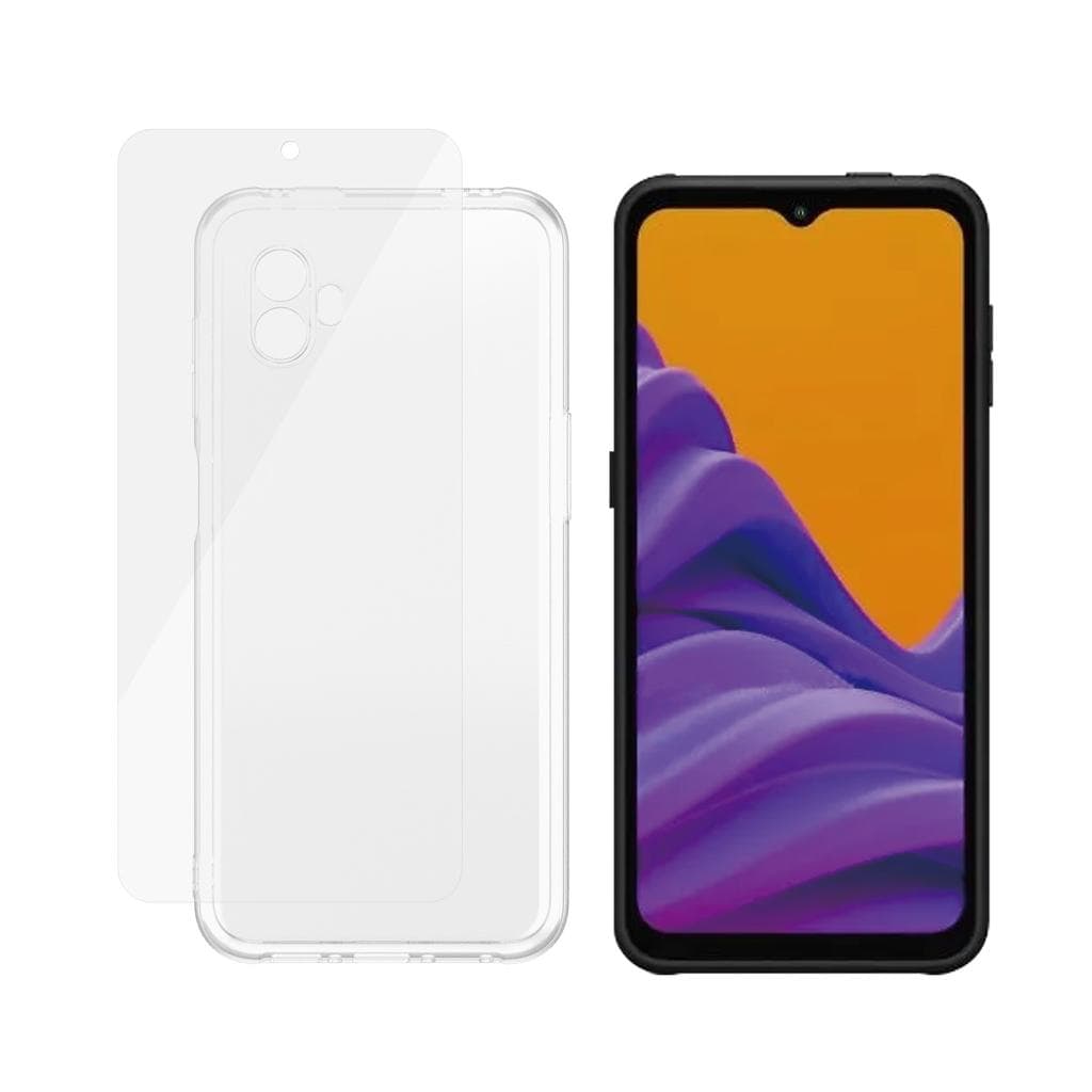 Hülle Galaxy Xcover6 Pro und schutzfolie - Silikon - Transparent