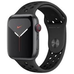 Apple Watch (Series 5) 2019 GPS 44 mm - Aluminium Silber - Sportarmband Schwarz