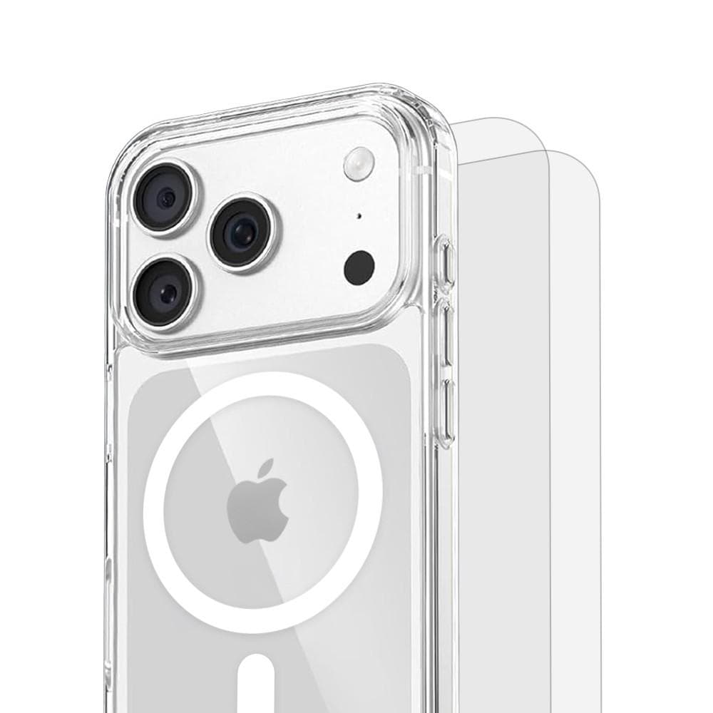 Hülle Phone 17 Pro Max und 2 schutzfolien - TPU - Transparent