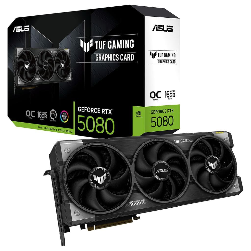 Asus NVIDIA GeForce RTX 5080 16GB GDDR7 TUF GAMING OC Grafikkarte