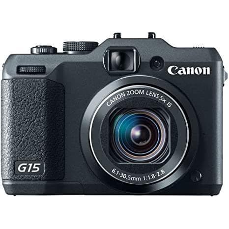 Kompakt - Canon PowerShot G15 - Schwarz + Canon Zoom Lens 5x IS 25-300mm f/1.8-2.8