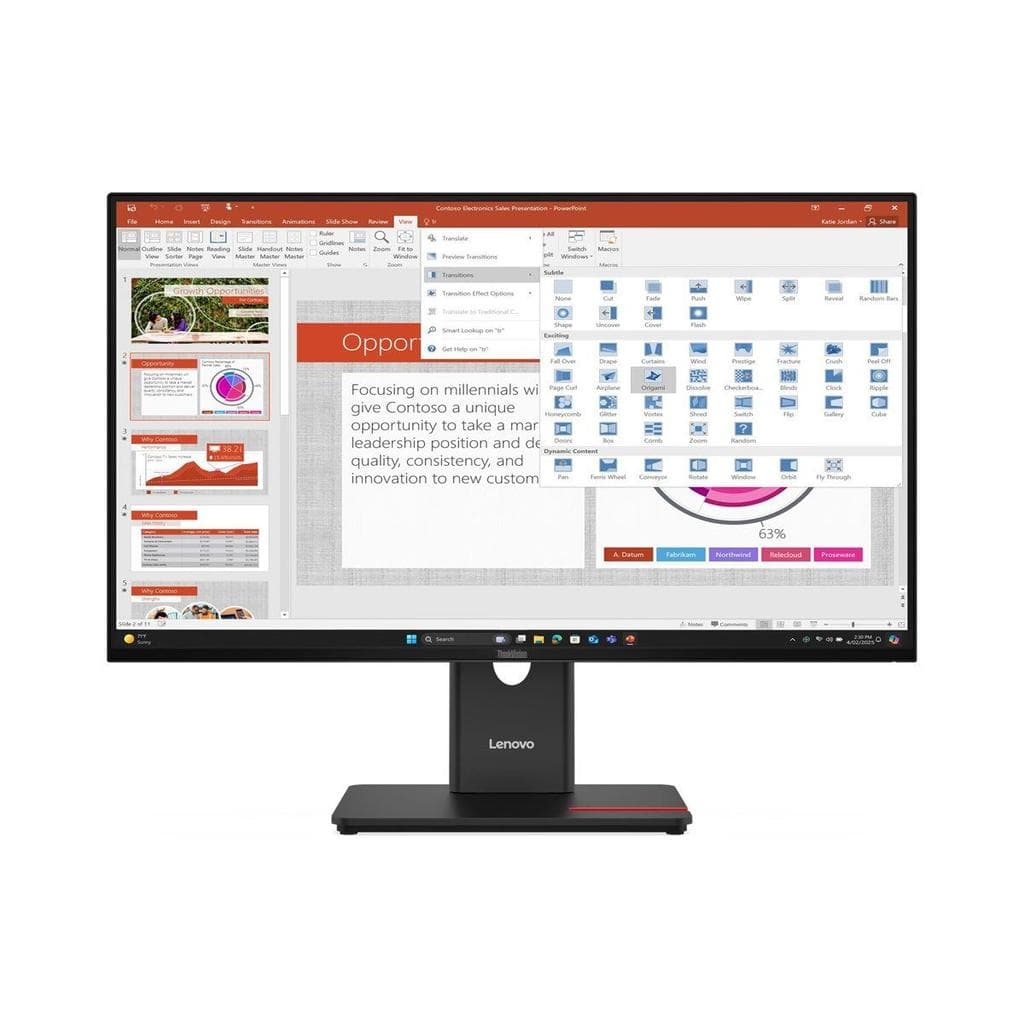 Bildschirm 27" LED FULL HD Lenovo ThinkVision T27-40
