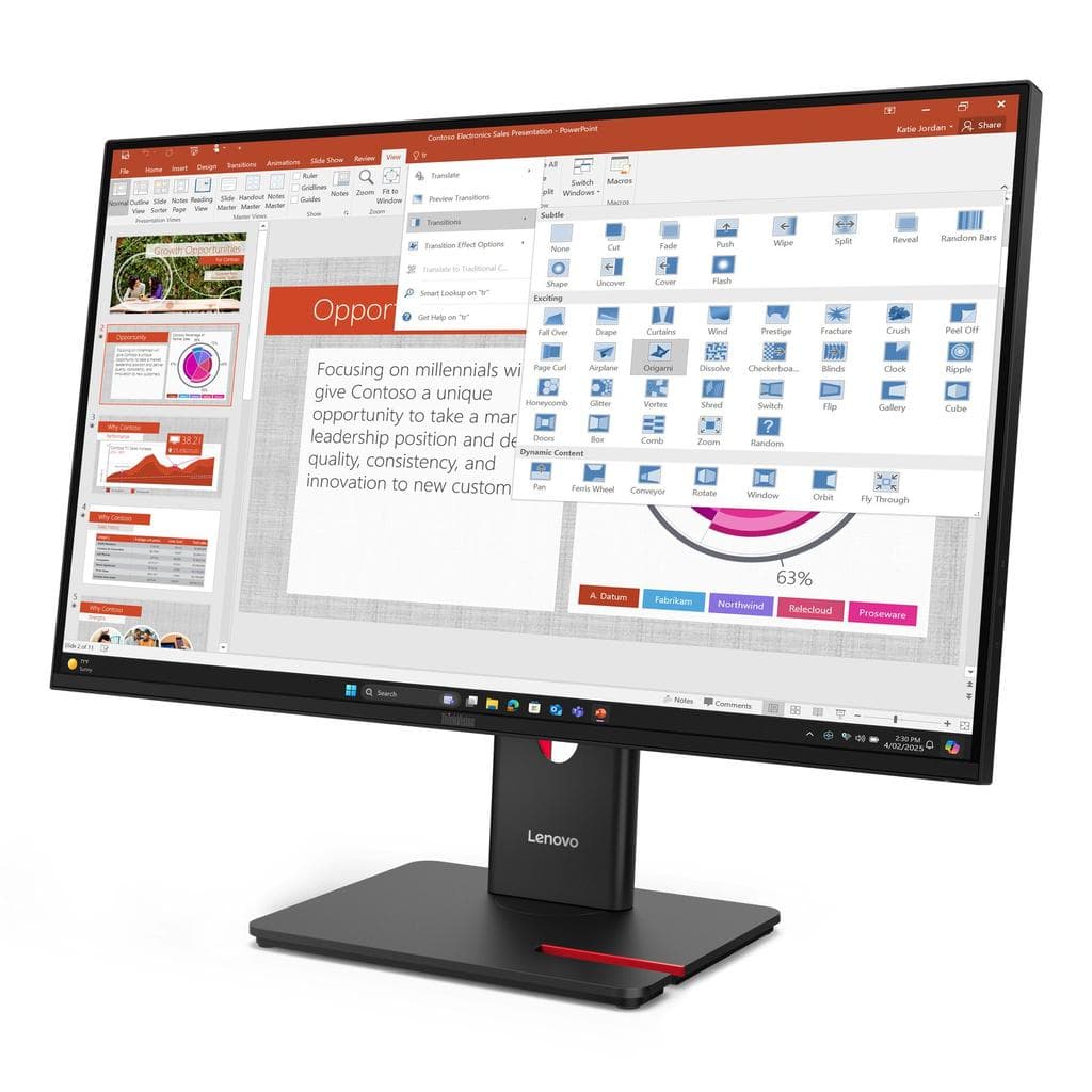 Bildschirm 27" LED FULL HD Lenovo ThinkVision T27-40
