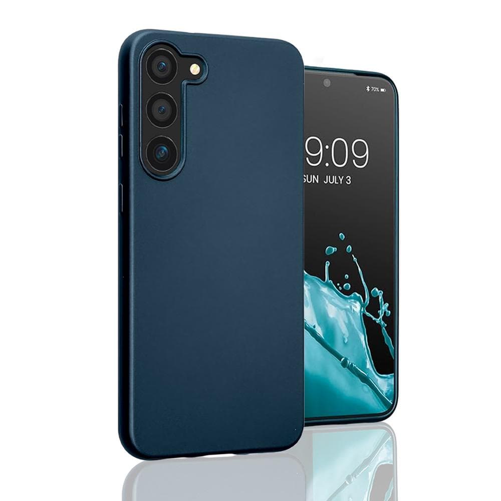 Hülle Galaxy S23+ und 2 schutzfolien - Silikon - Blau