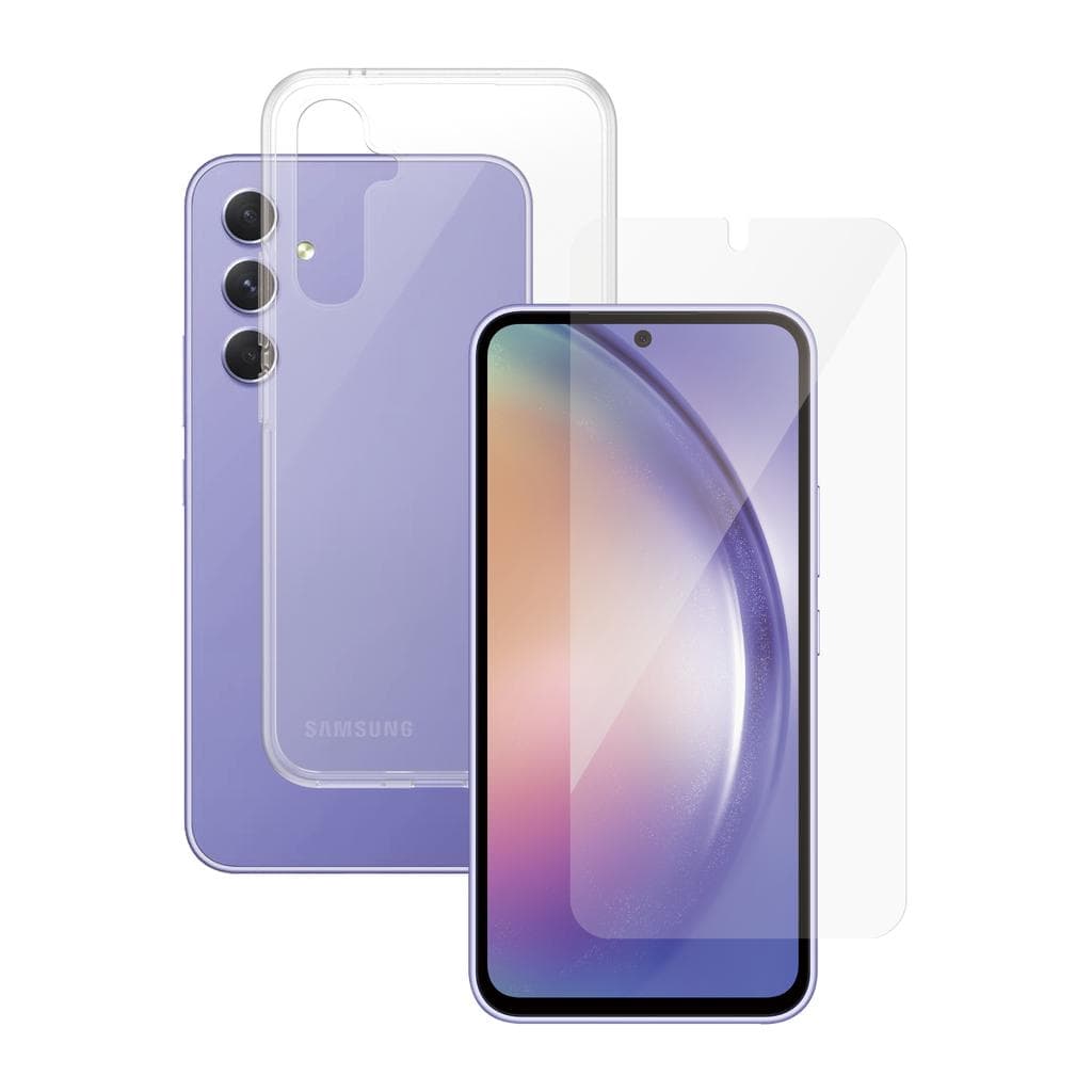 Hülle Galaxy A54 und schutzfolie - Silikon - Transparent