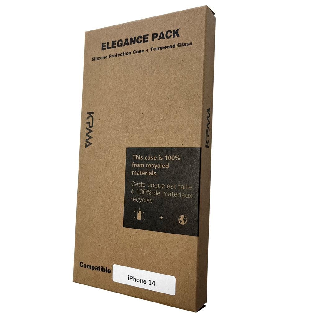 Hülle iPhone 14 und 2 schutzfolien - Silikon - Schwarz