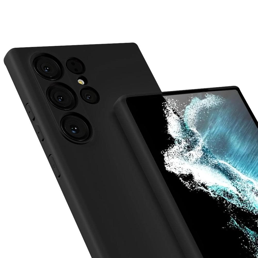 Hülle Galaxy S22 Ultra 5G und 2 schutzfolien - Silikon - Schwarz