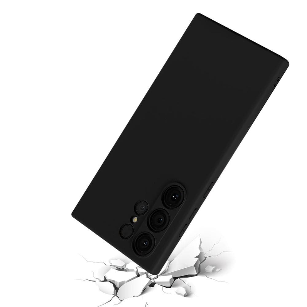 Hülle Galaxy S22 Ultra 5G und 2 schutzfolien - Silikon - Schwarz