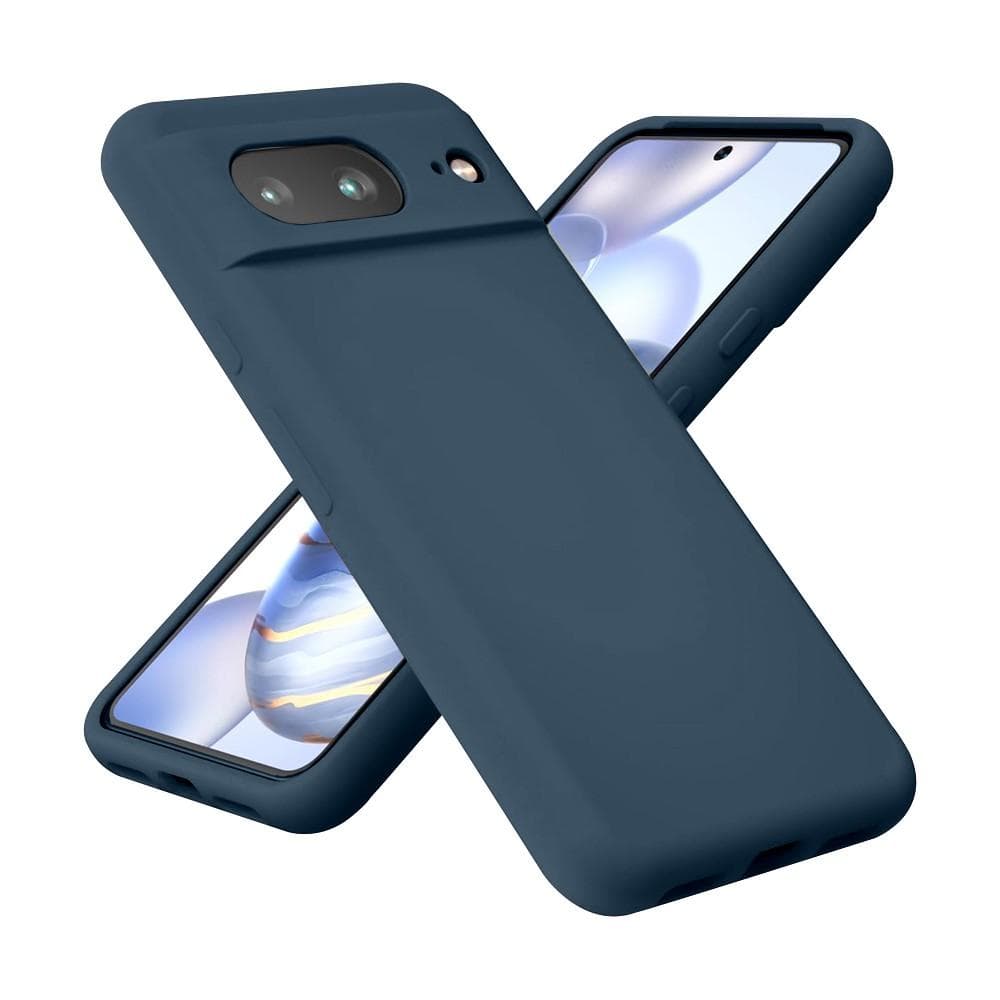 Hülle Google Pixel 8 und 2 schutzfolien - Silikon - Blau