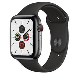 Apple Watch (Series 5) 2019 GPS + Cellular 40 mm - Rostfreier Stahl Space Schwarz - Sportarmband Schwarz