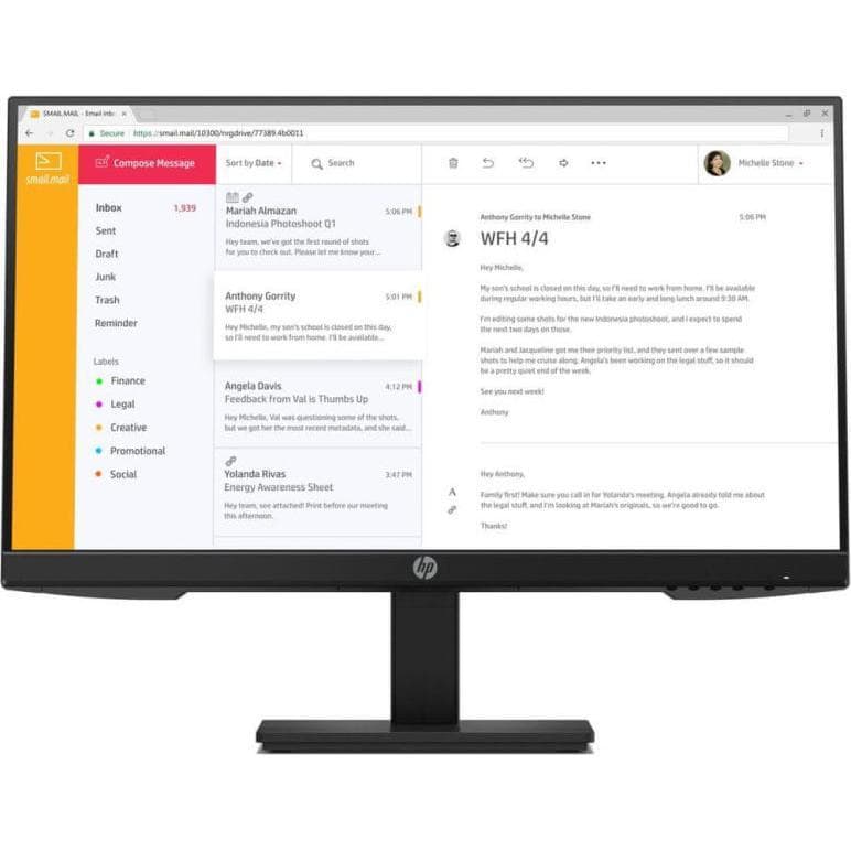 Bildschirm 23" LCD FHD HP P24H G4
