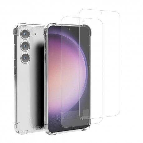 Hülle Galaxy S23+ und 2 schutzfolien - TPU - Transparent