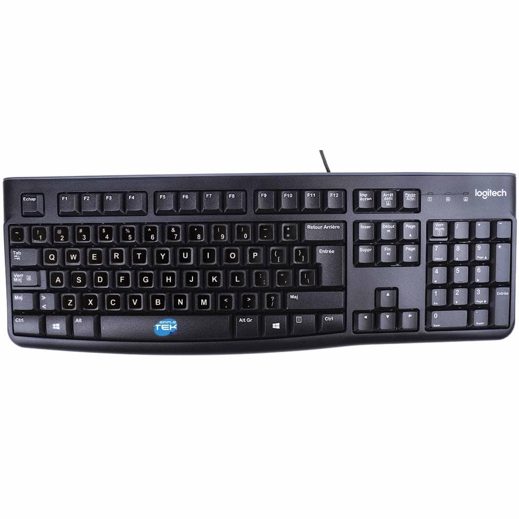 Logitech Tastatur QWERTY Englisch (US) MK120 wired mouse and keyboard kit with preapplied layout stickers