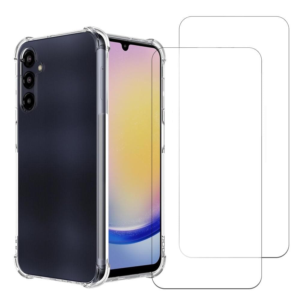 Hülle Galaxy A55 und 2 schutzfolien - TPU - Transparent