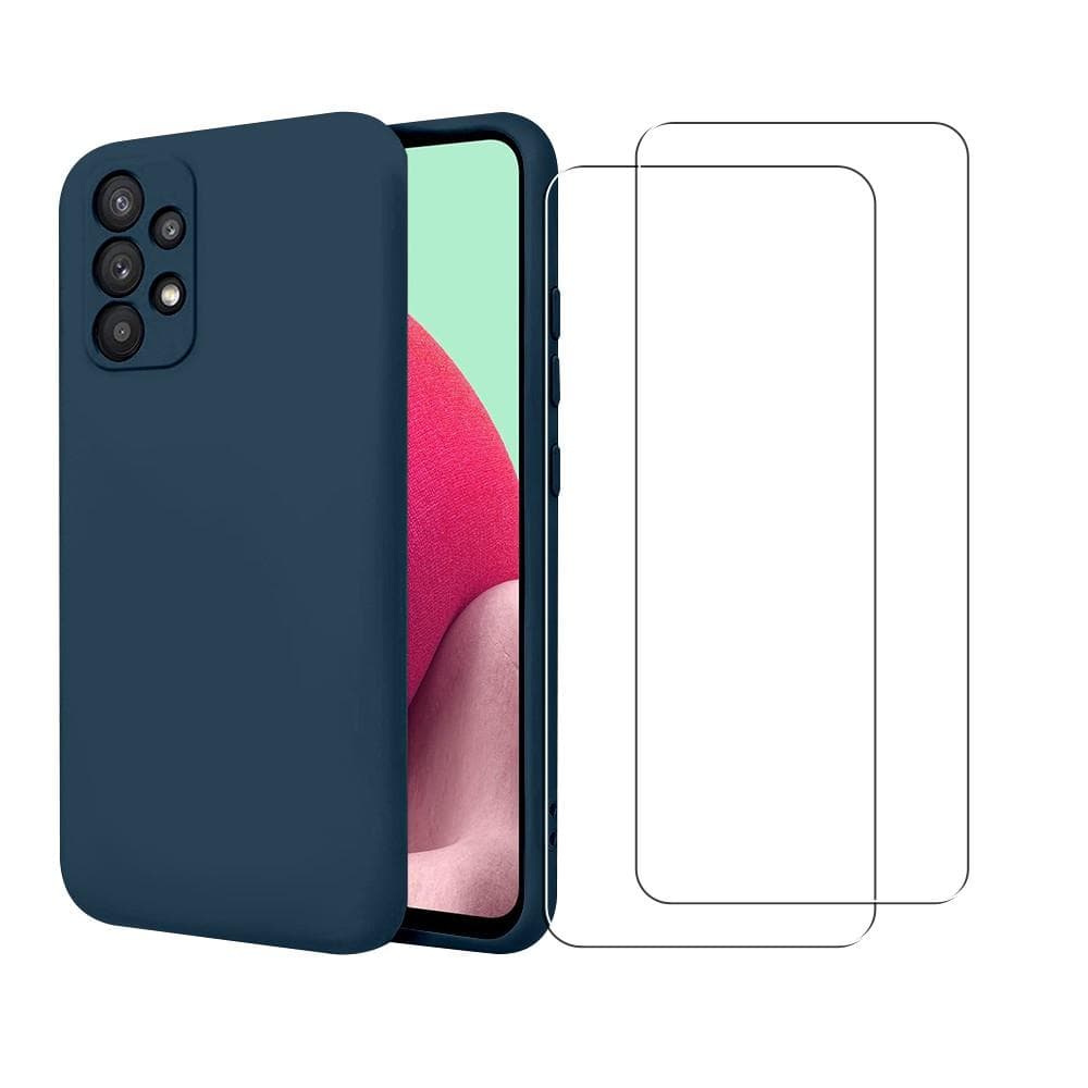 Hülle Galaxy A32 5G und 2 schutzfolien - TPU - Blau