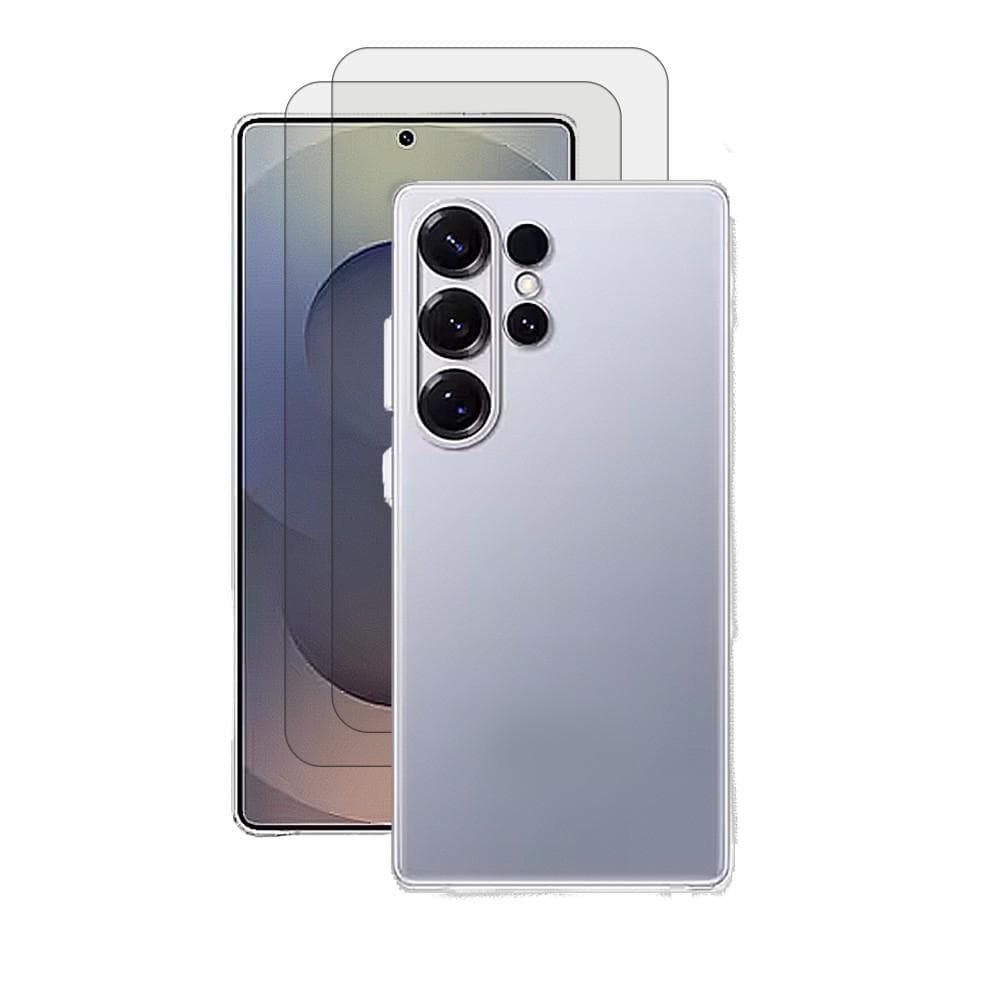 Hülle Galaxy S25 Ultra und 2 schutzfolien - TPU - Transparent