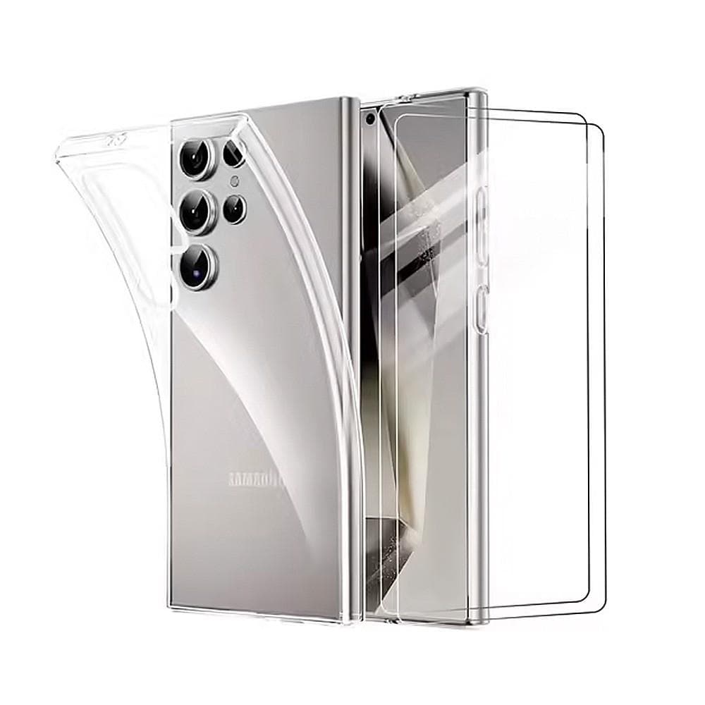 Hülle Galaxy S25 Ultra und 2 schutzfolien - TPU - Transparent