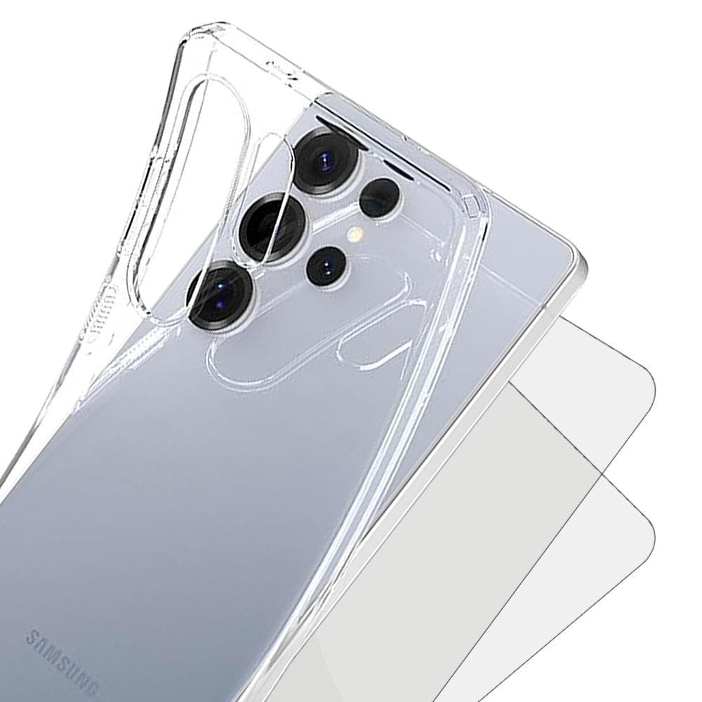 Hülle Galaxy S25 Ultra und 2 schutzfolien - TPU - Transparent