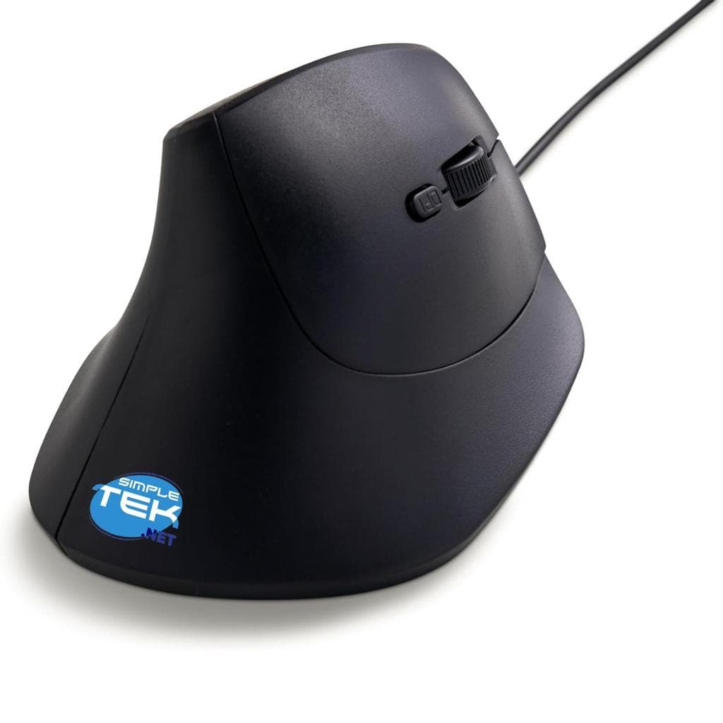 Simpletek Vertical mouse, 1.6m cable, 1200/1800/2400/3600 DPI, 6 buttons Maus