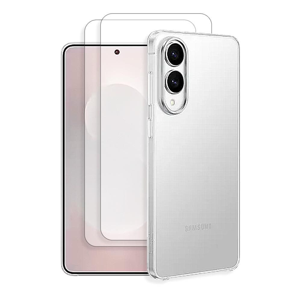 Hülle Galaxy S25 Edge und 2 schutzfolien - TPU - Transparent