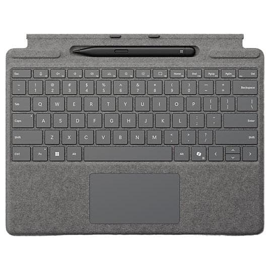 Microsoft Tastatur QWERTY Italienisch Wireless mit Hintergrundbeleuchtung Surface Pro X / 8 / 9 Signature Keyboard + Slim Pen