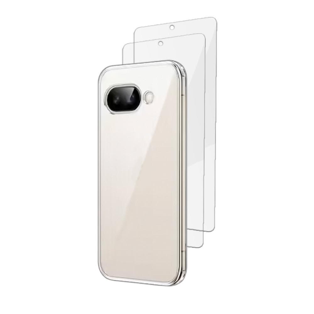 Case Google Pixel 9a and 2 protective screens - TPU - Transparent