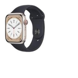 Apple Watch Series 8 (2022) GPS + Cellular 45 mm - Aluminium Starlight - Sport band Black