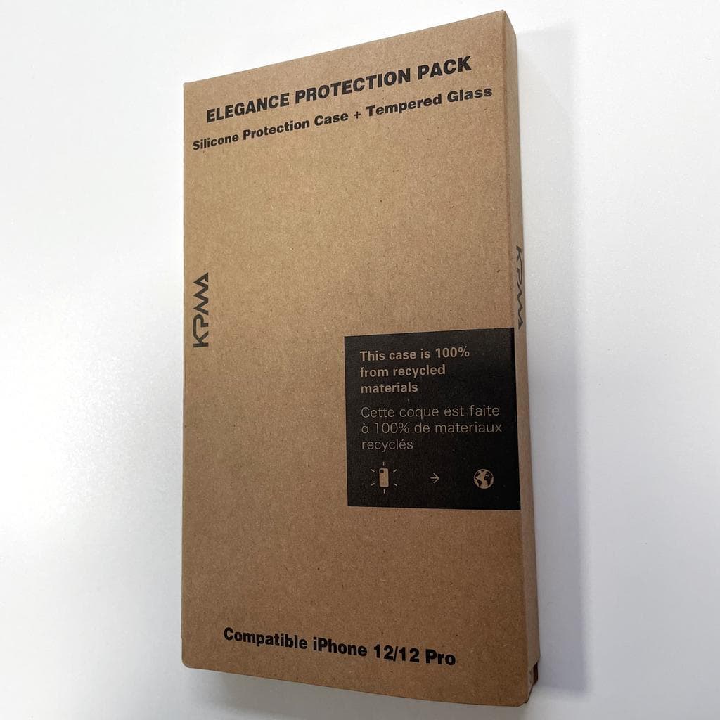 Case iPhone 12/iPhone 12 Pro and 2 protective screens - Silicone - Black