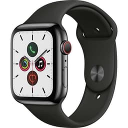 Apple Watch Series 5 (2019) GPS + Cellular 44 mm - Stainless steel Space Black - Sport band Black