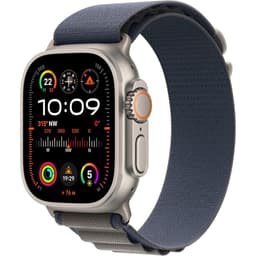 Apple Watch Ultra (2022) GPS + Cellular 49 mm - Titanium Natural Titanium - Alpine loop Blue