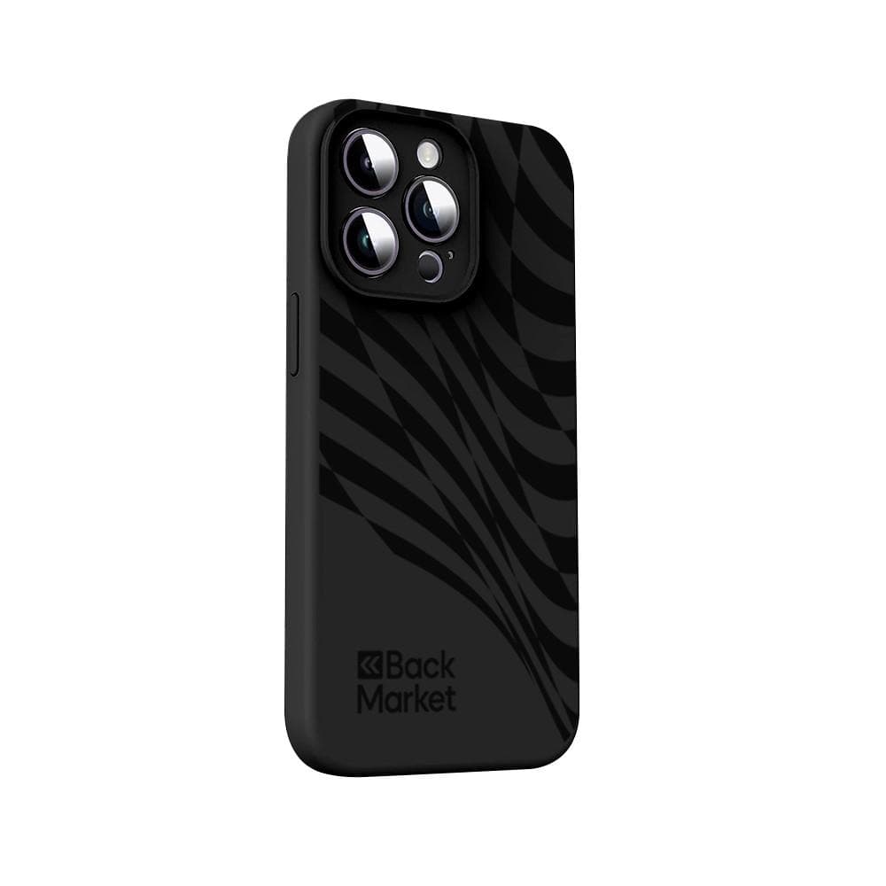 Back Market Case iPhone 14 Pro and protective screen - 100% Biodegradable - Black Wave