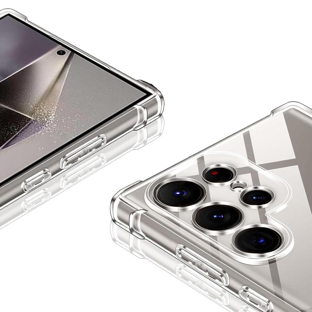 Case Galaxy S24 Ultra and 2 protective screens - TPU - Transparent