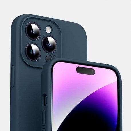 Case iPhone 14 Pro Max and 2 protective screens - TPU - Blue