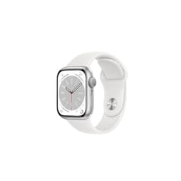 Apple Watch Series 8 (2022) GPS 41 mm - Aluminium Silver - Sport band White