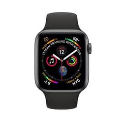 Apple Watch Series 4 (2018) GPS + Cellular 40 mm - Stainless steel Silver - Sport band Black