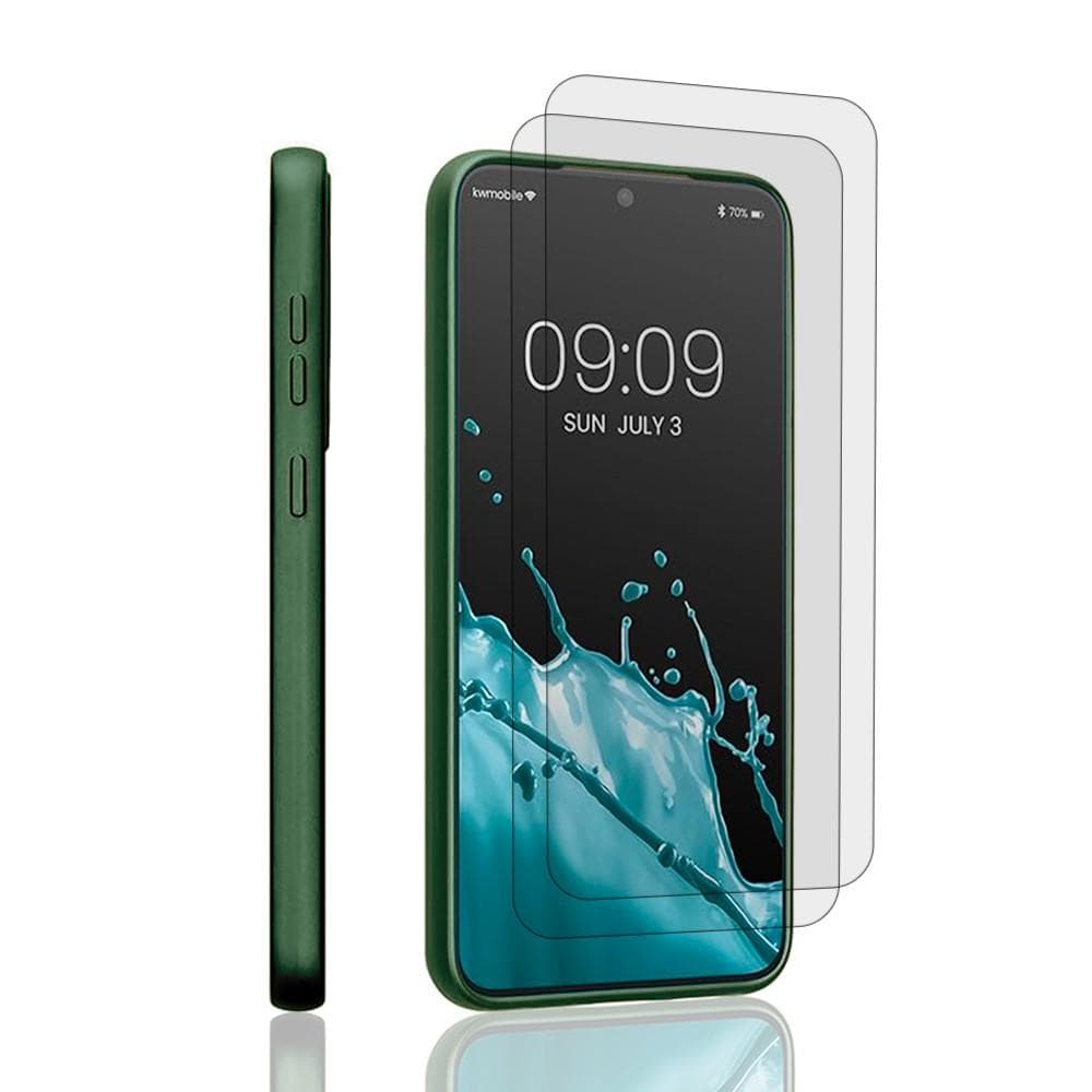 Case Galaxy S23+ and 2 protective screens - Silicone - Green
