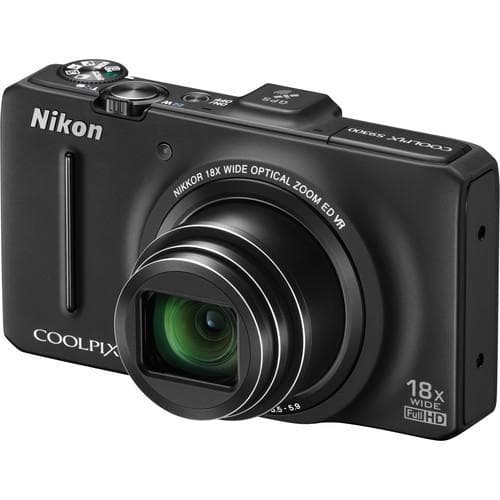 Compact Coolpix S9300 - Black + Nikon Nikon Nikkor 18x Wide Optical Zoom 25-450 mm f/3.5-5.9 ED VR f/3.5-5.9