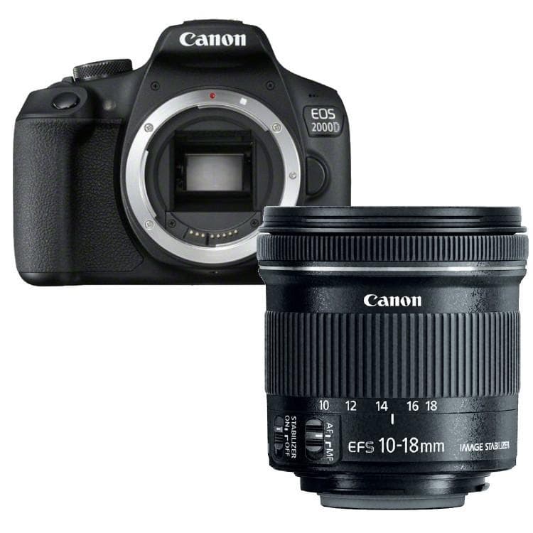 Canon EOS 2000D - Black + Canon EF-S 10-18mm f/4.5-5.6 IS STM