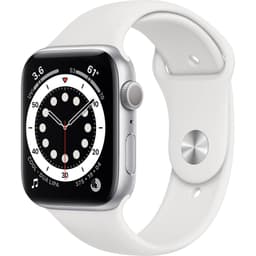 Apple Watch Series 6 (2020) GPS 44 mm - Aluminium Silver - Sport band White