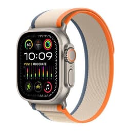 Apple Watch Ultra 2 (2023) GPS + Cellular 49 mm - Titanium Natural Titanium - Trail loop Orange