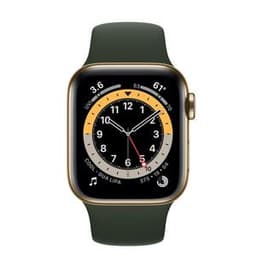 Apple Watch Series 4 (2018) GPS + Cellular 44 mm - Aluminium Gold - Sport band Green