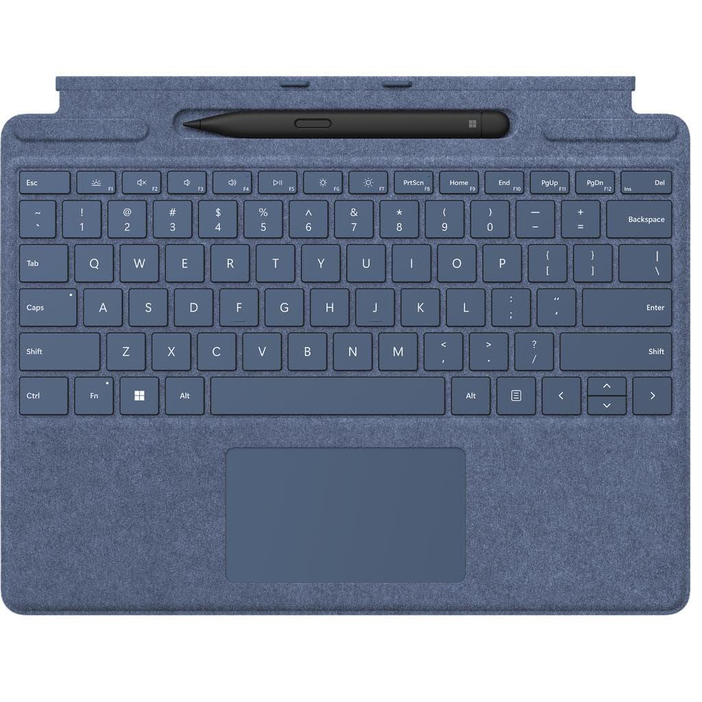 Microsoft Keyboard QWERTY Portuguese Wireless Backlit Keyboard Surface Pro X / 8 / 9 Signature Keyboard + Slim Pen