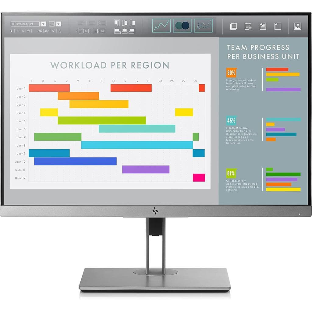 24-inch HP EliteDisplay E243i LCD Monitor Black