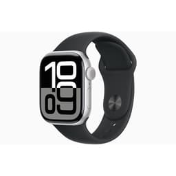Apple Watch Series 10 (2024) GPS 46 mm - Aluminium Silver - Sport band Black
