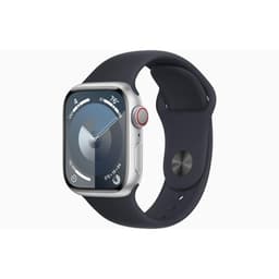 Apple Watch Series 9 (2023) GPS + Cellular 41 mm - Aluminium Silver - Sport band Black
