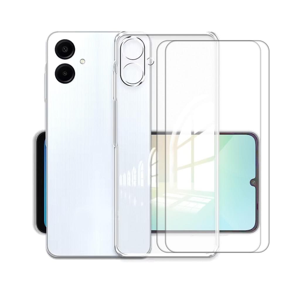 Case Galaxy A06 and 2 protective screens - TPU - Transparent