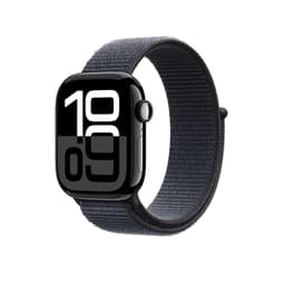 Apple Watch Series 10 (2024) GPS 42 mm - Aluminium Jet Black - Sport loop Blue