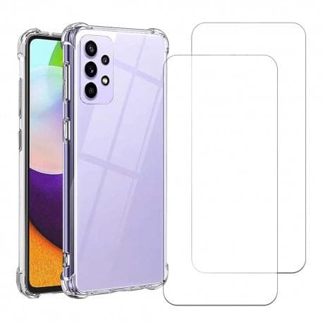 Case Galaxy A52/Galaxy A52s 5G and 2 protective screens - TPU - Transparent