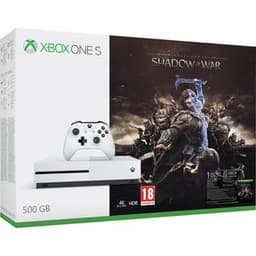 Xbox One S 500GB - White + Middle-earth: Shadow of War