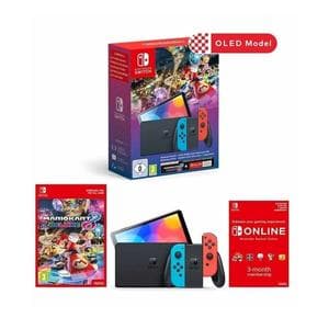 Switch OLED 64GB - Black - Limited edition Switch OLED Mario Kart 8 Deluxe + Mario Kart 8 Deluxe